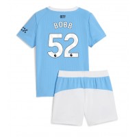 Manchester City Oscar Bobb #52 Domáci Detský futbalový dres 2025-26 Krátky Rukáv (+ trenírky)